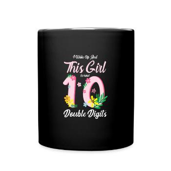 10ème anniversaire 10 ans anniversaire de fille - Mug uni - noir - Devant