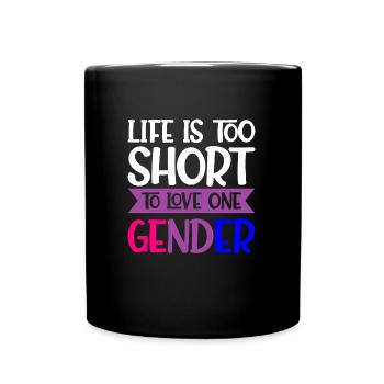 Bisexuelle Bisexuelle Flagge LGBT - Tasse einfarbig - Schwarz - Vorne