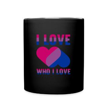 Cadeau LGBT bisexuel Rainbow Flag - Mug uni - noir - Devant