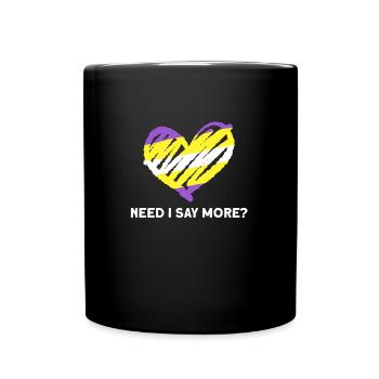 Non-binary non-binary flag LGBTQ gift - Full Colour Mug - black - Front