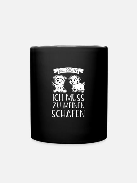 Schaf Schäfer Schafe Geschenk - Tasse einfarbig - Schwarz