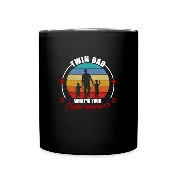 Twin Dad Sons Twin Dad Familiengeschenk - Tasse einfarbig - Schwarz - Vorne