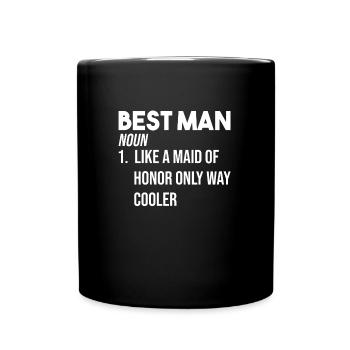 Trauzeuge Trauzeuge Geschenk - Tasse einfarbig - Schwarz - Vorne