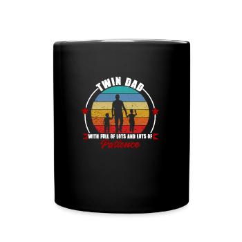Twin Dad Sons Twin Dad Familiengeschenk - Tasse einfarbig - Schwarz - Vorne