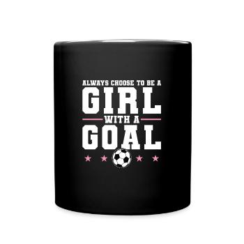 Soccer Girls Football Player Football Match - Full Colour Mug - black - Front