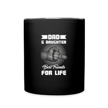 Vater & Tochter Vater & Tochter Familiengeschenk - Tasse einfarbig - Schwarz - Vorne