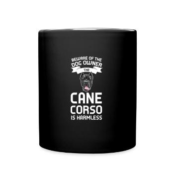 Cane Corso Cane Corso Geschenk - Tasse einfarbig - Schwarz - Vorne