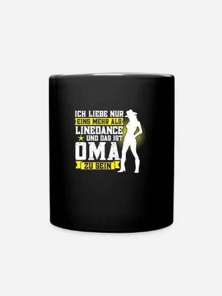 Linedance Oma Großmutter Geschenk - Tasse einfarbig - Schwarz