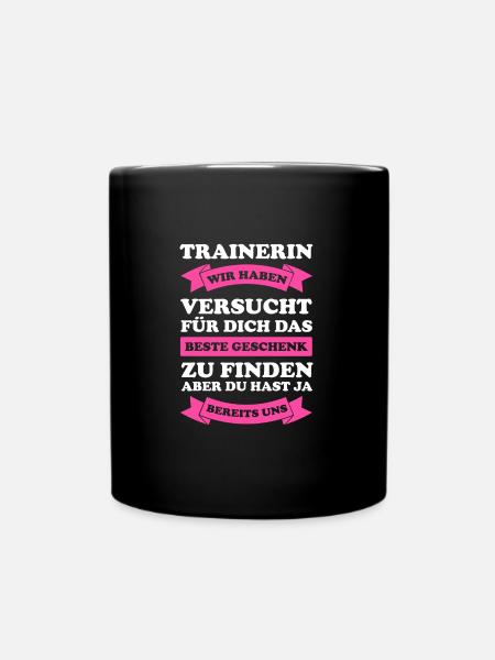 Trainerin Sport Sportler Geschenk - Tasse einfarbig - Schwarz