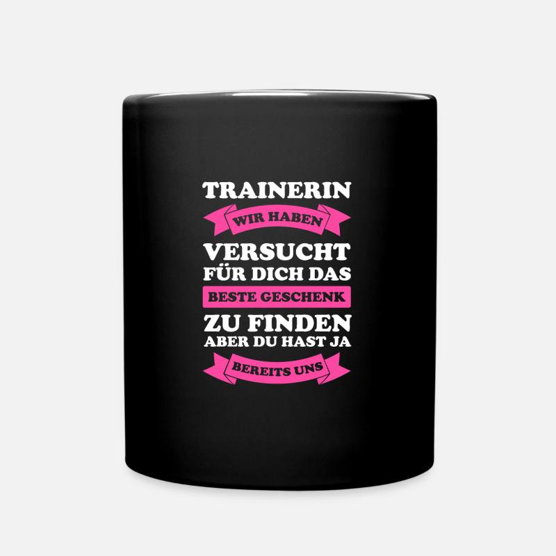 Trainerin Sport Sportler Geschenk - Tasse einfarbig - Schwarz