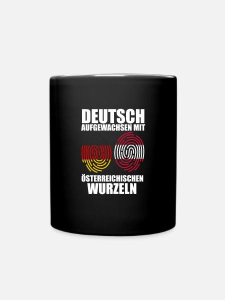 Deutscher Österreicher Österreich Geschenk - Tasse einfarbig - Schwarz