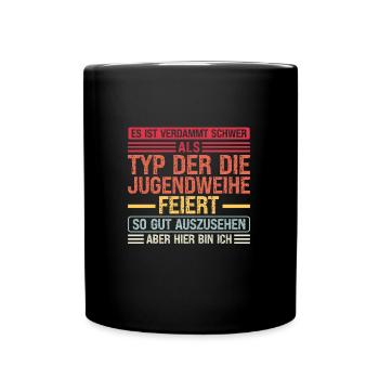 Jugendweihe Feier Jugend Geschenk - Tasse einfarbig - Schwarz - Vorne
