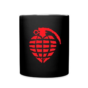 Cœur Grenade Amour - Mug uni - noir - Devant