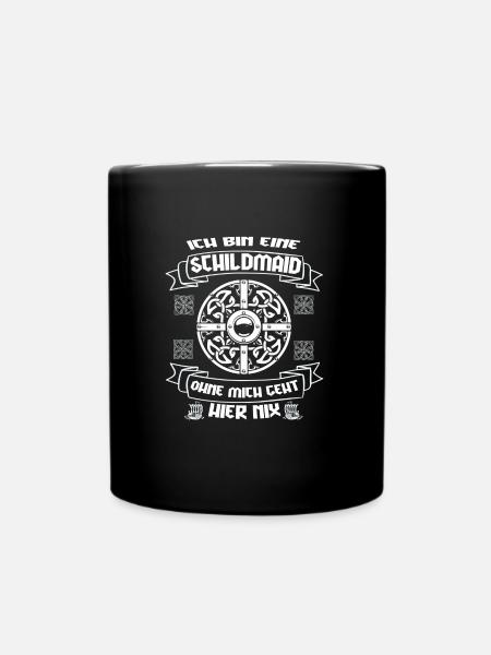 Schildmaid Wikinger Kriegerin Geschenk - Tasse einfarbig - Schwarz
