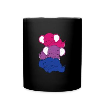 Bisexueller Elefant Bisexuell - Tasse einfarbig - Schwarz - Vorne