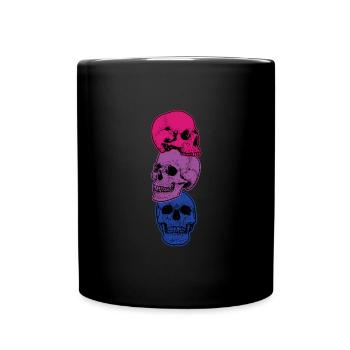 Bisexueller Schädel Bisexueller Schädel - Tasse einfarbig - Schwarz - Vorne