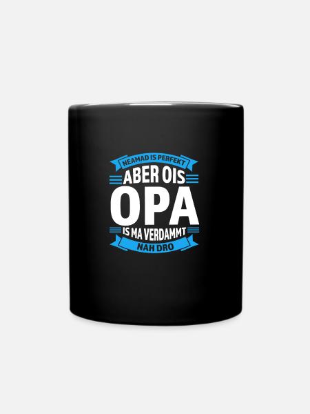 Opa Bayerisch Opas Geschenk - Tasse einfarbig - Schwarz