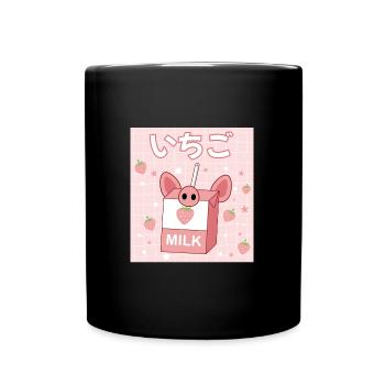 Japanese Japanese Strawberry - Full Colour Mug - black - Front