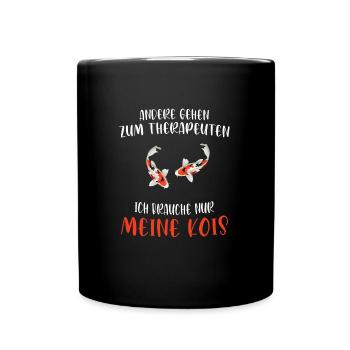 Kois Fisch Koifisch Geschenk - Tasse einfarbig - Schwarz - Vorne