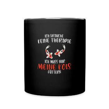 Kois Fisch Koi Besitzer Geschenk - Tasse einfarbig - Schwarz - Vorne
