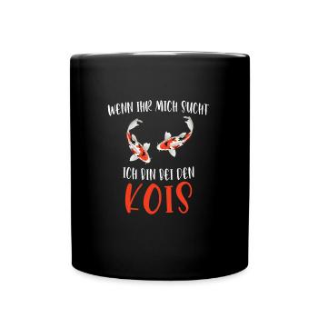 Kois Fisch Koifisch Geschenk - Tasse einfarbig - Schwarz - Vorne