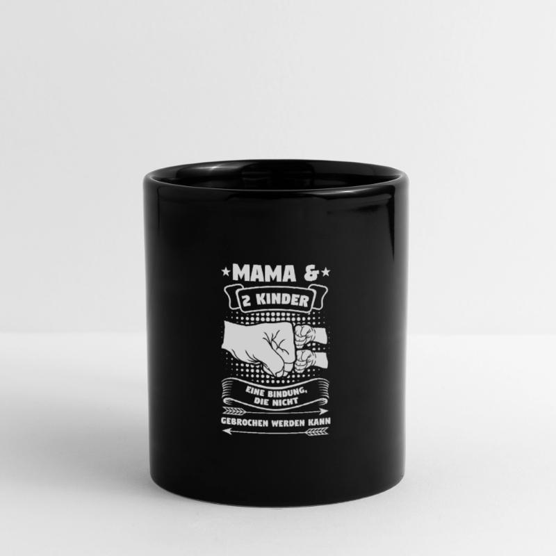 Mama 2 Kinder Mutter Geschenk Tasse einfarbig