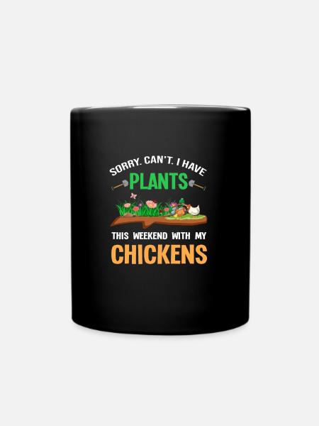 Hühnergarten Hühnergarten Geschenk - Tasse einfarbig - Schwarz