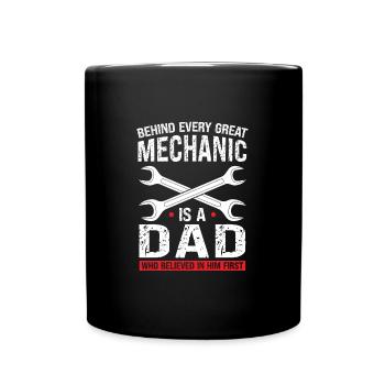 Mechanic Father Son Mechanic Father Family - Full Colour Mug - black - Front