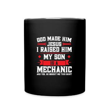 Mécanicien Père Fils Mécanicien Père Famille - Mug uni - noir - Devant