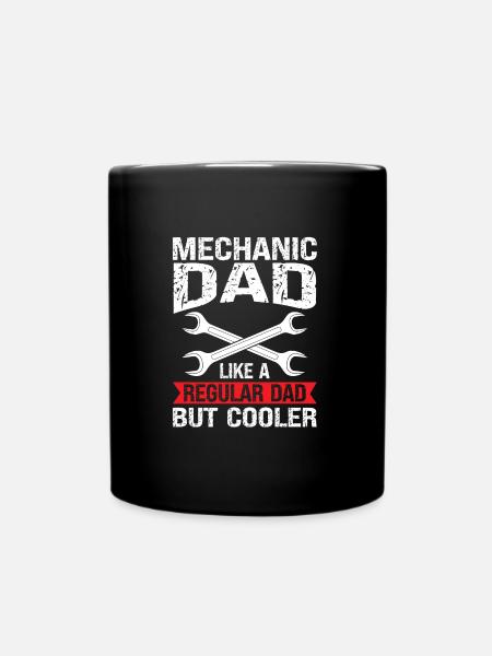 Mechaniker Vater Mechaniker Vater Familie Geschenk - Tasse einfarbig - Schwarz