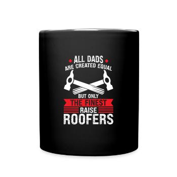 Dachdecker Vater Sohn Dachdecker Papa Familie - Tasse einfarbig - Schwarz - Vorne
