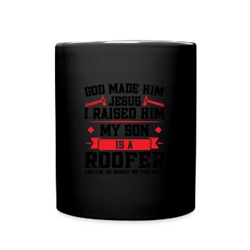 Couvreur Père Fils Couvreur Papa Famille - Mug uni - noir - Devant