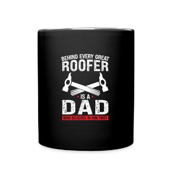 Roofer Father Son Roofer Papa Family - Full Colour Mug - black - Front