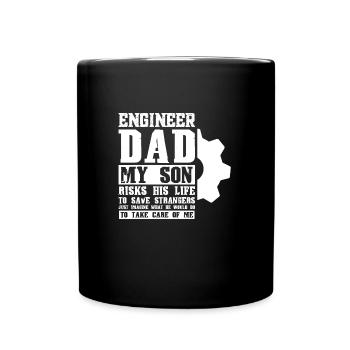Ingenieur Vater Sohn Ingenieur Vater Familie - Tasse einfarbig - Schwarz - Vorne