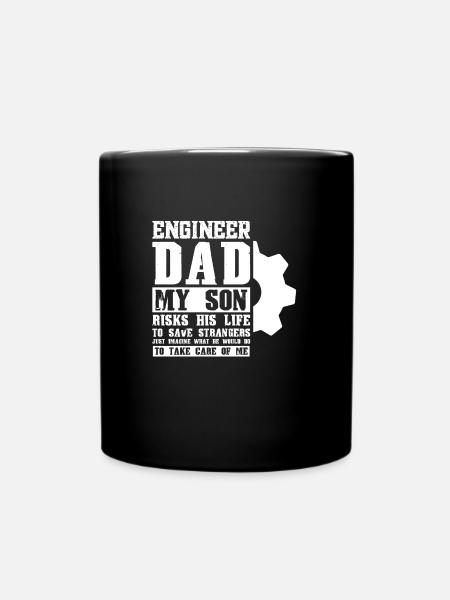 Ingenieur Vater Sohn Ingenieur Vater Familie - Tasse einfarbig - Schwarz