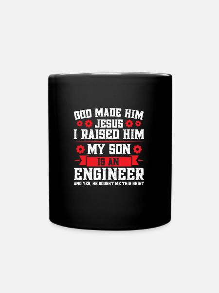 Ingenieur Vater Sohn Ingenieur Vater Familie - Tasse einfarbig - Schwarz