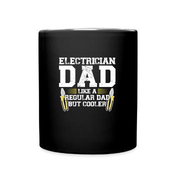 Electrician Father Electrician Father Family Gift - Full Colour Mug - black - Front