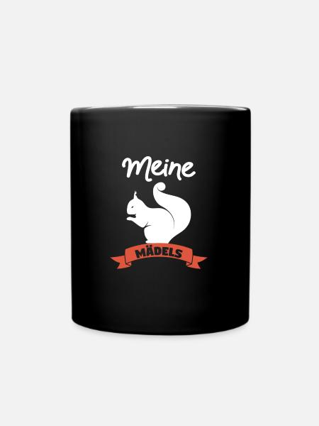 Eichhörnchen Tier Tiere Geschenk - Tasse einfarbig - Schwarz