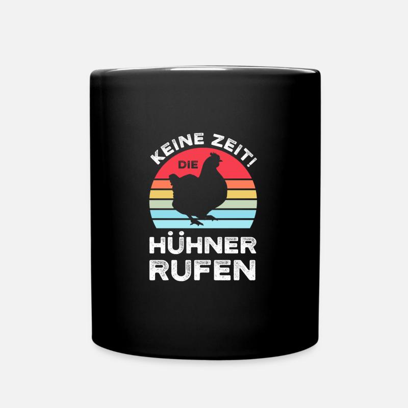Hühner Huhn Hühnerzüchter Geschenk - Tasse einfarbig - Schwarz