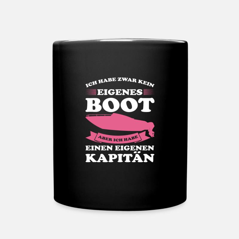 Kapitän Boot Bootfahrer Geschenk - Tasse einfarbig - Schwarz