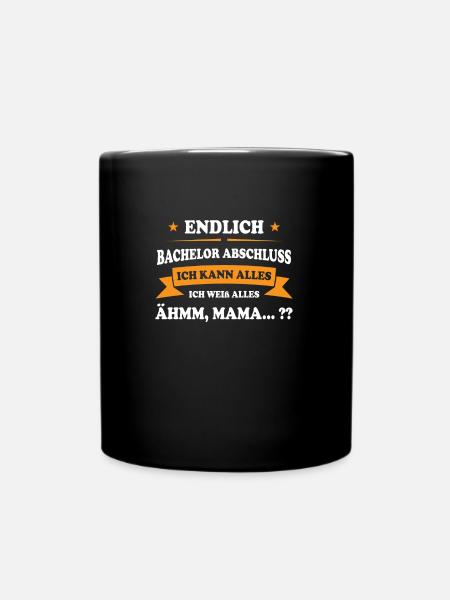 Bachelor Abschluss Bachelor-Abschluss Geschenk - Tasse einfarbig - Schwarz
