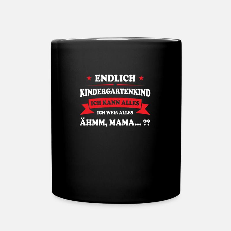 Kindergarten Kita Kindergartenkind Geschenk - Tasse einfarbig - Schwarz