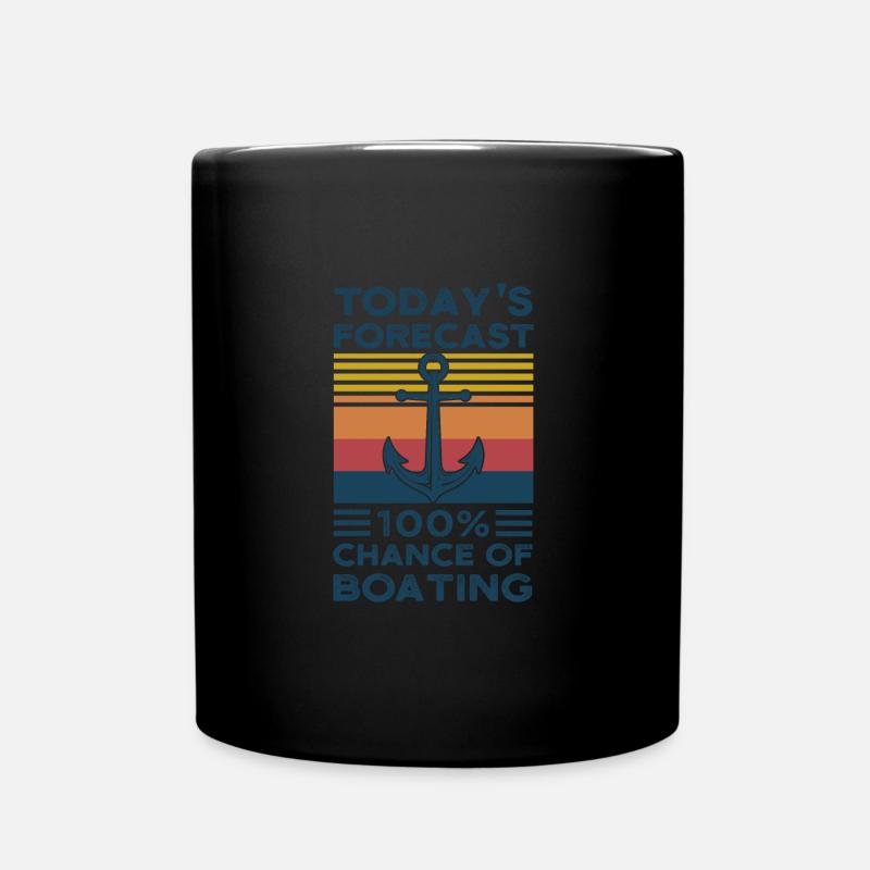 Kapitän Kapitäne Bootfahren Geschenk - Tasse einfarbig - Schwarz