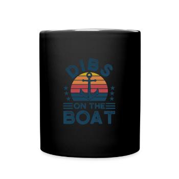 Kapitän Kapitäne Bootfahren Geschenk - Tasse einfarbig - Schwarz - Vorne