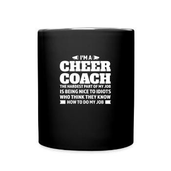 coach cheer sport cheer coach gift - Full Colour Mug - black - Front