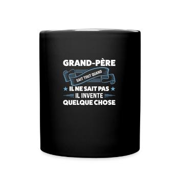 Papi Papi Famille Geschenk - Tasse einfarbig - Schwarz - Vorne