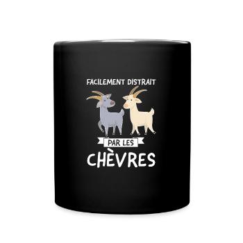Ziege Ziege Tier Geschenk - Tasse einfarbig - Schwarz - Vorne