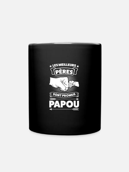 Papi Papi Famille Geschenk - Tasse einfarbig - Schwarz