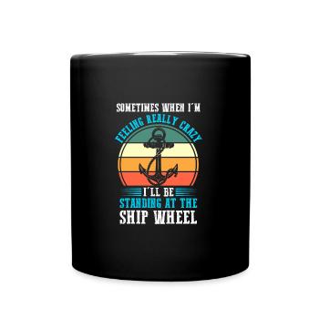 Captain Boat Captains Cadeau - Mug uni - noir - Devant