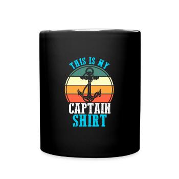 Captain Boat Captains Cadeau - Mug uni - noir - Devant